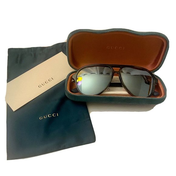 GUCCI GG0423S 010 Men Sunglasses with case and duster AUTHENTIC - Picture 1 of 16